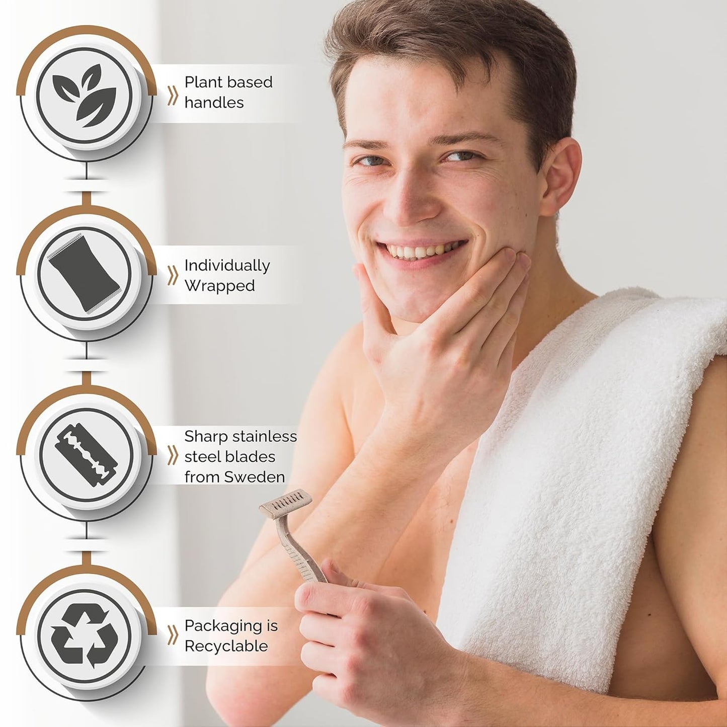 Eco Friendly Biodegradable Disposable Razors