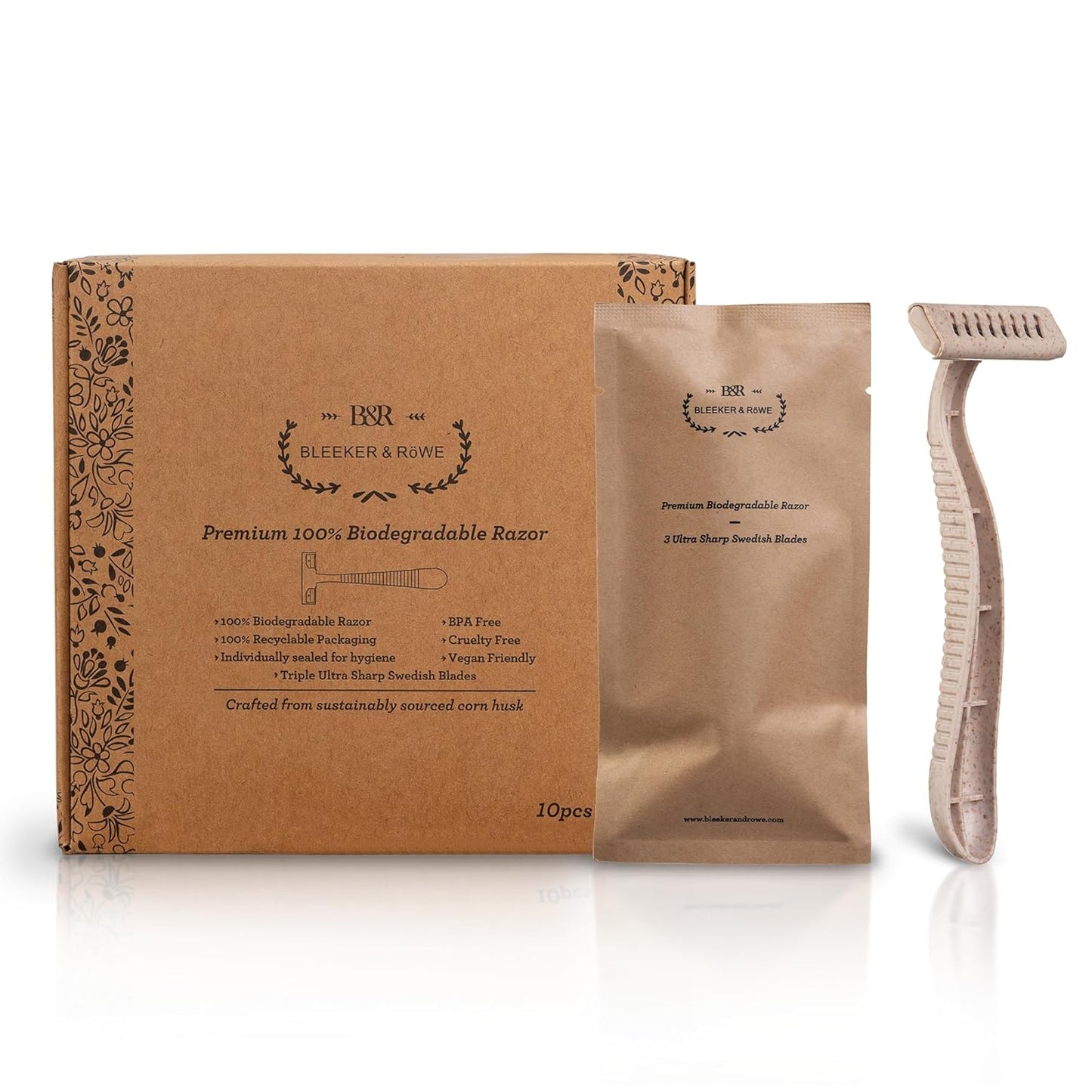 Eco Friendly Biodegradable Disposable Razors