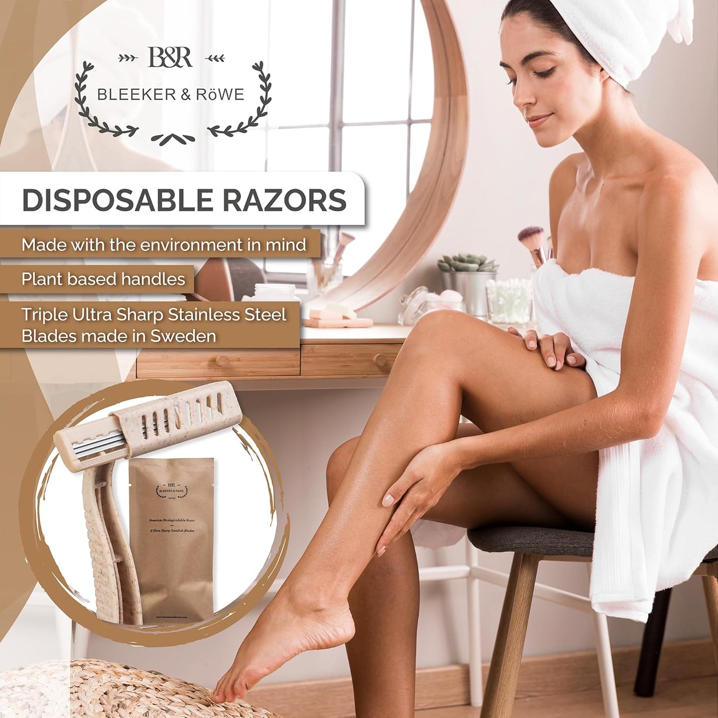 Eco Friendly Biodegradable Disposable Razors