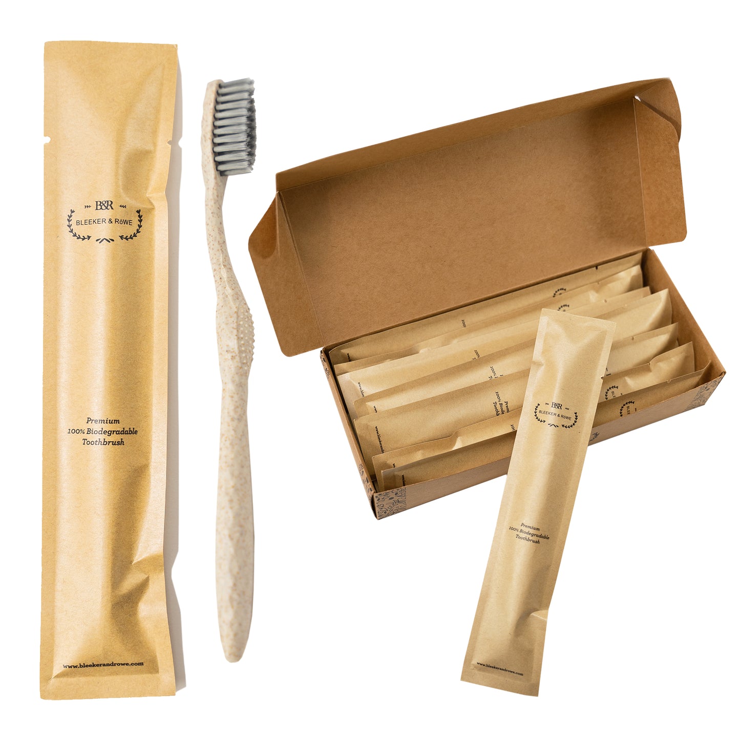 Premium 100% Biodegradable Toothbrushes